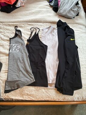 Nike Black & Gray Split Logo Muscle Tank